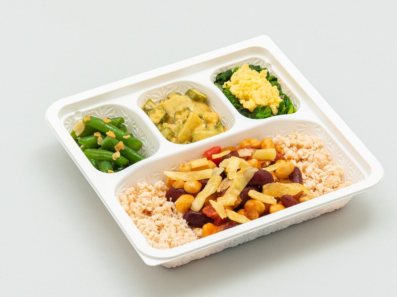 挽肉と豆のトマトソース