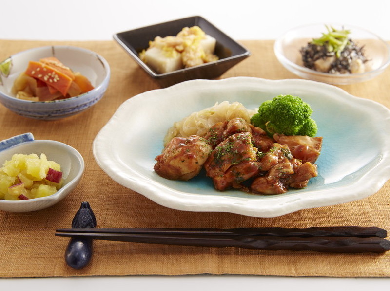 チキンの赤ワインソテー