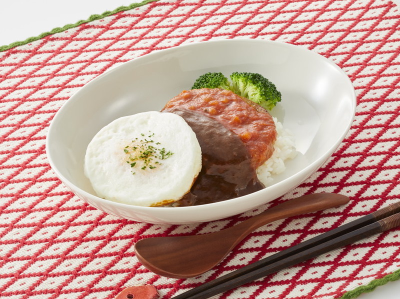 大豆ミートのロコモコ丼