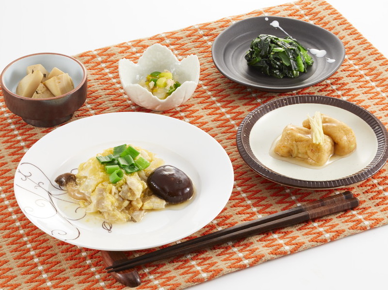 豚肉ときのこの柳川風